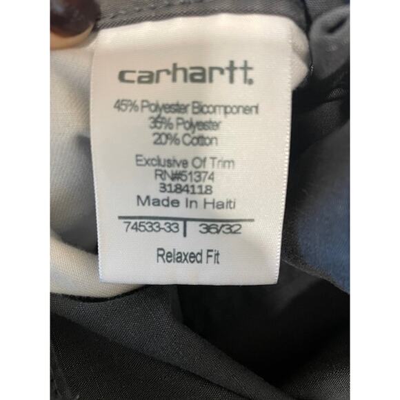 Carhartt 74533-33 Men's Grey Bicomponent Lightweight Work Pants Sz 36/32 - Picture 4 of 8